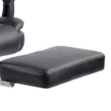Artiss 8 Point Massage Office Chair PU Leather Footrest Black - Close-Up Angle