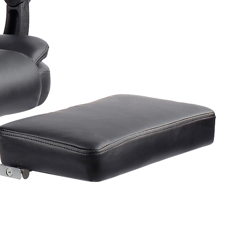 Artiss 8 Point Massage Office Chair PU Leather Footrest Black, image 7