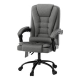 Artiss 2 Point Massage Office Chair Fabric Black - Close-Up Angle