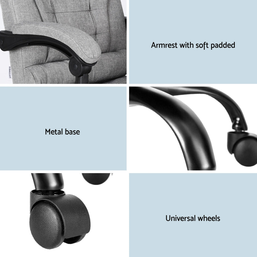 Artiss Executive Office Chair 4-Point Massage Adjustable Ergonomic Recline Back
