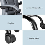 Artiss Executive Office Chair 4-Point Massage Adjustable Ergonomic Recline PU - Rear View