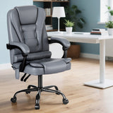 Artiss Executive Office Chair 4-Point Massage Adjustable Ergonomic Recline PU - Close-Up Angle
