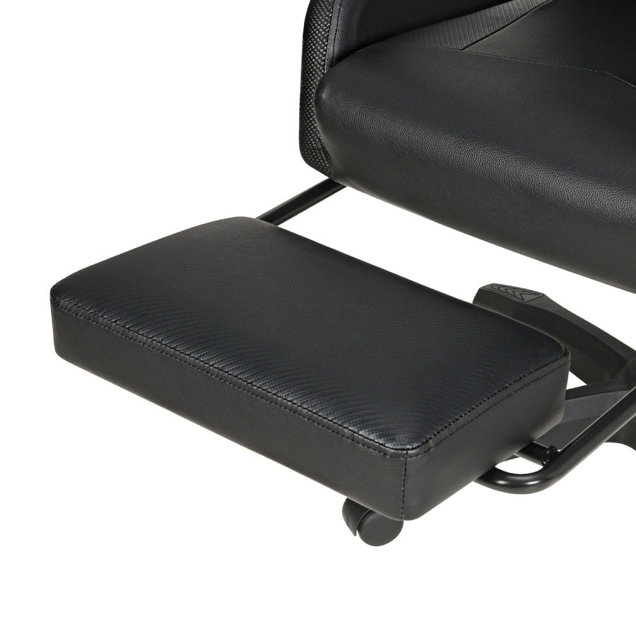 Artiss 6 Point Massage Gaming Office Chair 7 LED Footrest Black, image 3