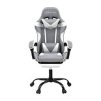 Artiss Gaming Office Chair Fabric Ergonomic with 2 Point Message Light Grey