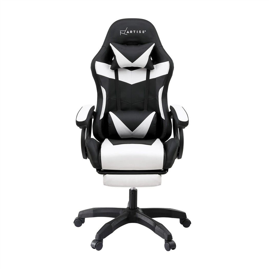 Artiss Gaming Office Chair with 8 Point Message Reline Ergonomic White