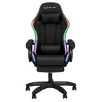 Artiss Gaming Office Chair 12 RGB LED Massage Computer Work Seat Footrest Black