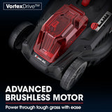 BAUMR-AG 520CX 40V SYNC 17' Cordless Lawn Mower Kit, Fast Charger, 2 x 4Ah Battery, 5 Cutting Heights, Adjustable Ergonomic Handle, Mulching Option - Front View