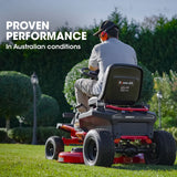 BAUMR-AG 30' 48V Brushless Electric Ride On Lawn Mower - Top-Down View