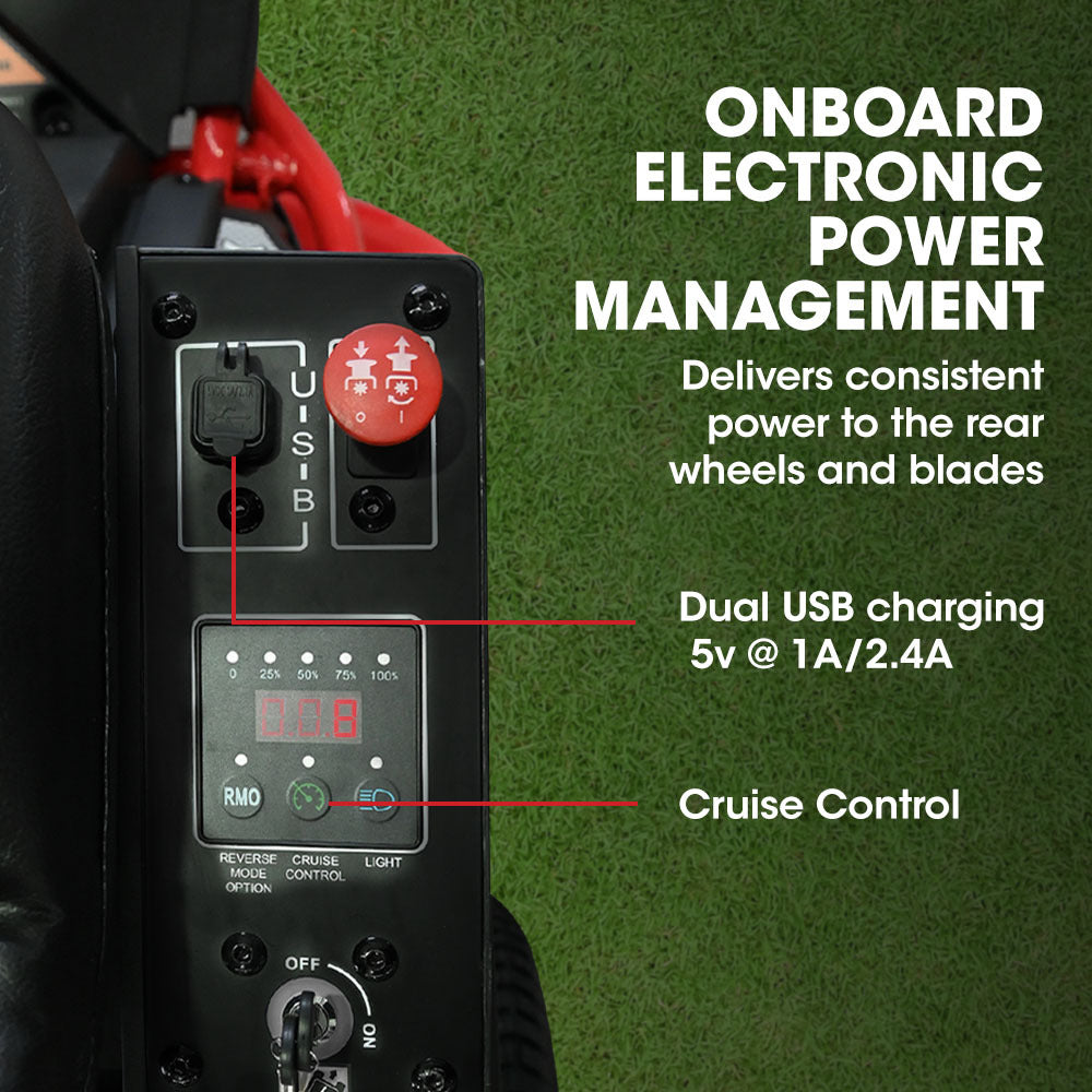 BAUMR-AG 36' 48V Brushless Electric Ride On Lawn Mower