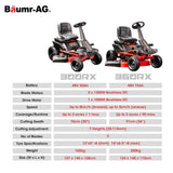 BAUMR-AG 36' 48V Brushless Electric Ride On Lawn Mower