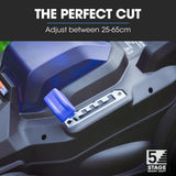 POWERBLADE 350CX 20V 13' Cordless Lawn Mower Kit, Fast Charger, 4Ah Battery, 5 Height, Brushless Electric, 330mm Cutting Path