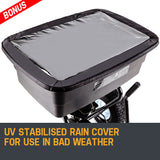PLANTCRAFT Tow Behind Broadcast Spreader 90kg 105L Seed Fertiliser Tow Rotary - Low Angle