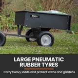 PLANTCRAFT 270kg Capacity Metal Dump Cart, for Ride on Mower