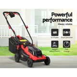 Giantz Lawn Mower Cordless 40V Battery Electric Lawnmower 34cm Width - Top-Down View