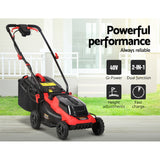 Giantz Lawn Mower Cordless 40V Battery Electric Lawnmower 34cm Width - Top-Down View