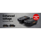 Giantz Lawn Mower 40V Battery Only Cordless 20V x2 Fits LI37 - 45-Degree Angle