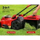 Giantz Lawn Mower 37cm Cutting Width Cordless 40V Electric Lawnmower - Top-Down View