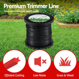 Giantz 100M Whipper Snipper Trimmer Line 2.4mm Star Nylon String Cord Black - Side View