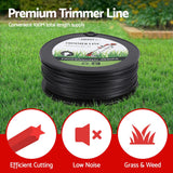 Giantz 100M Whipper Snipper Trimmer Line 3.0mm Star Nylon String Cord Black - Top-Down View