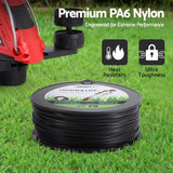 Giantz 100M Whipper Snipper Trimmer Line 3.0mm Star Nylon String Cord Black - Rear View