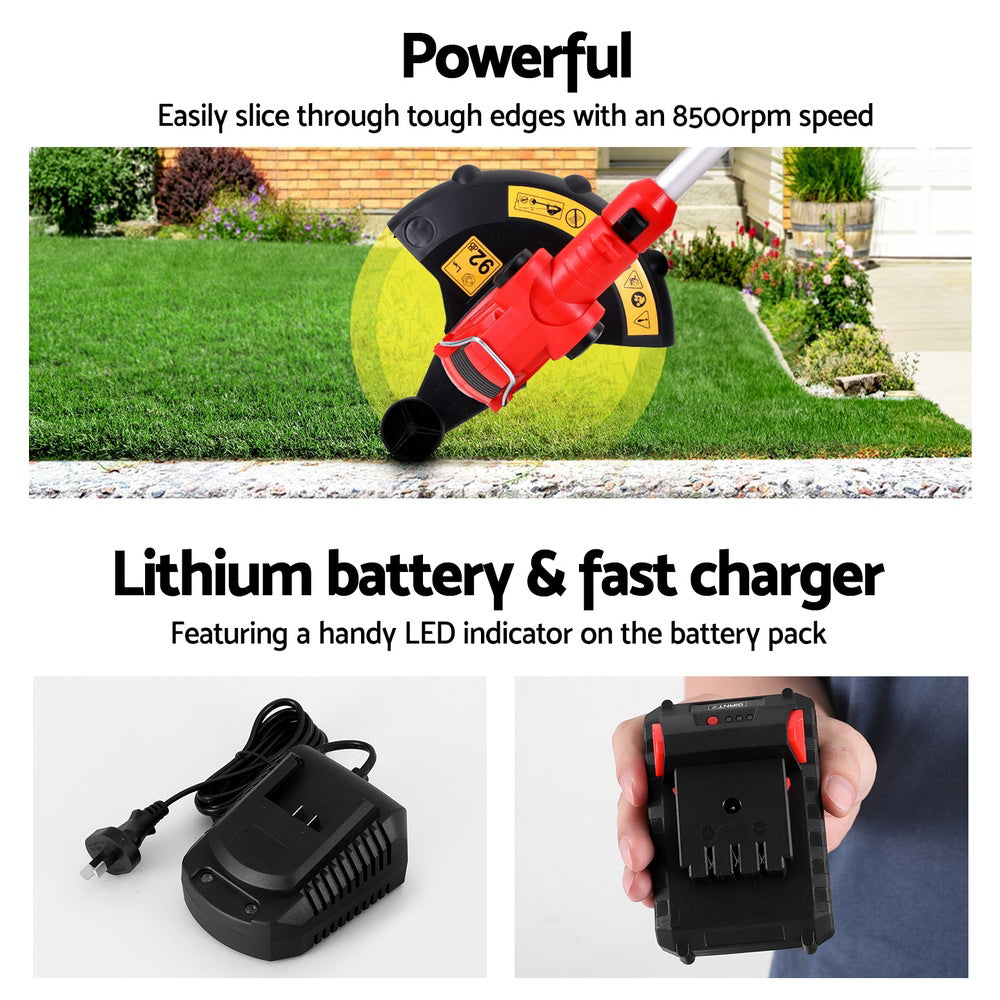 Giantz 20V Wireless Grass Trimmer and Edger with Adjustable Handle