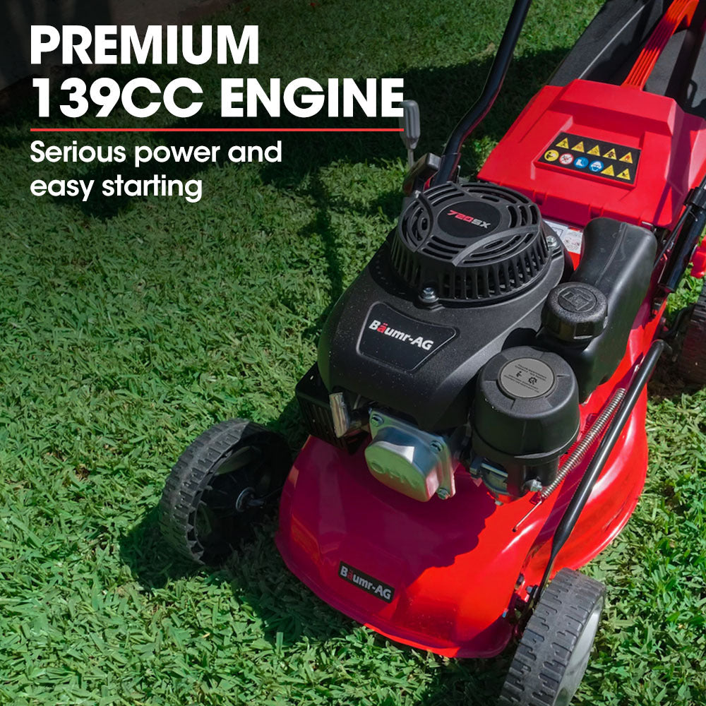 Baumr-AG 720SX 17' 139cc Steel Deck Petrol 4-Stroke Lawn Mower
