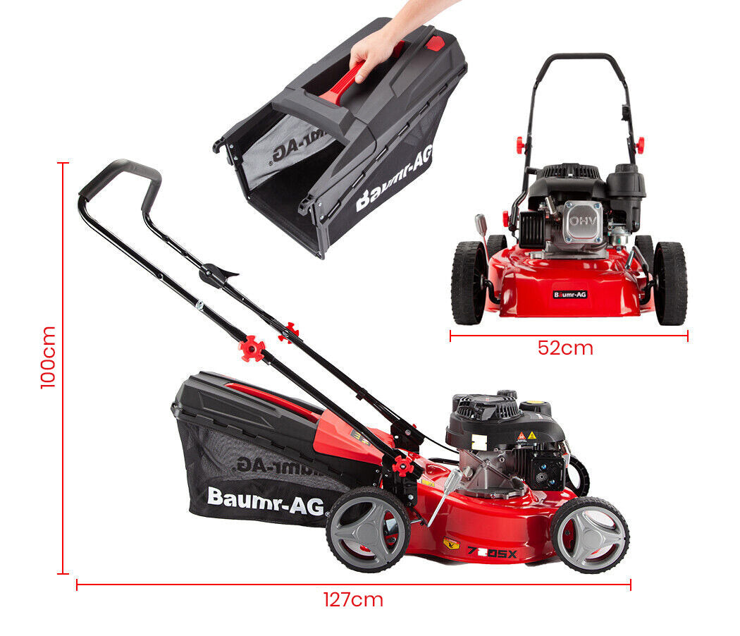 Baumr-AG 720SX 17' 139cc Steel Deck Petrol 4-Stroke Lawn Mower