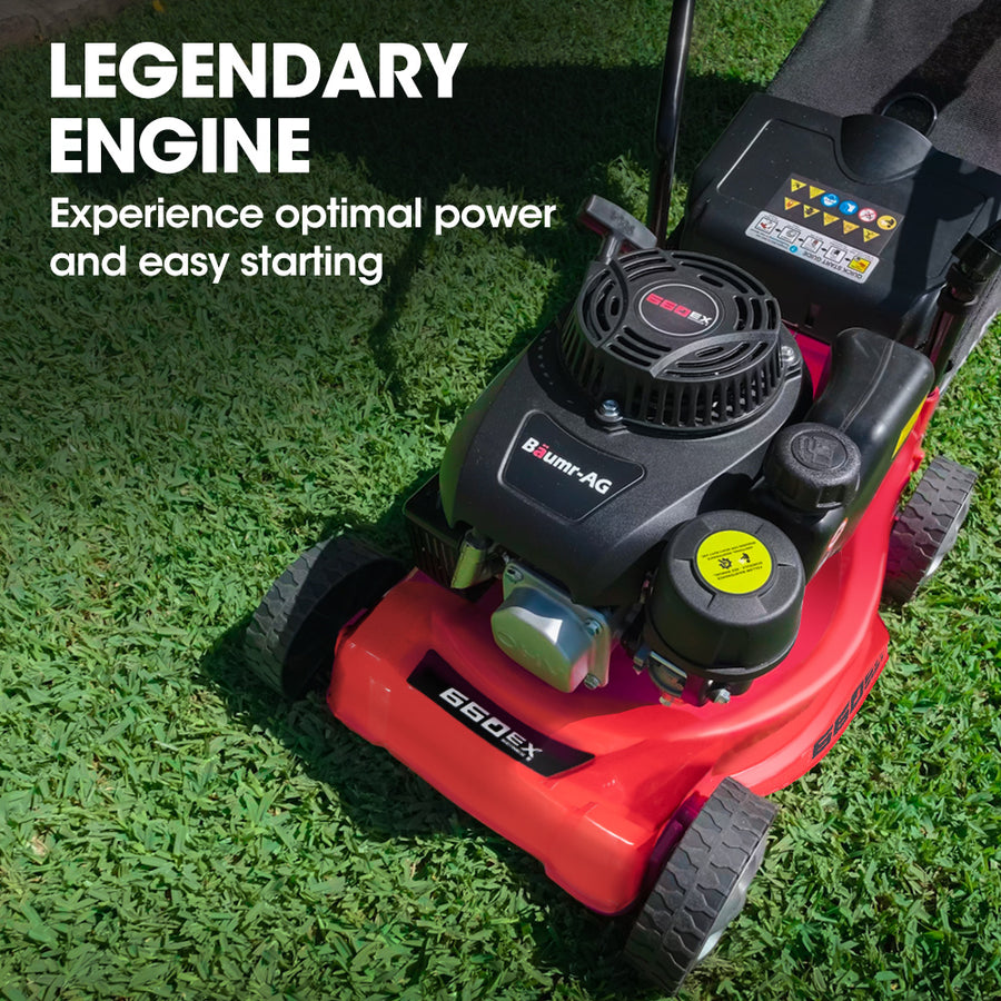 BAUMR-AG Petrol Lawn Mower 139cc 16' 4 Stroke Push - 660EX Series II