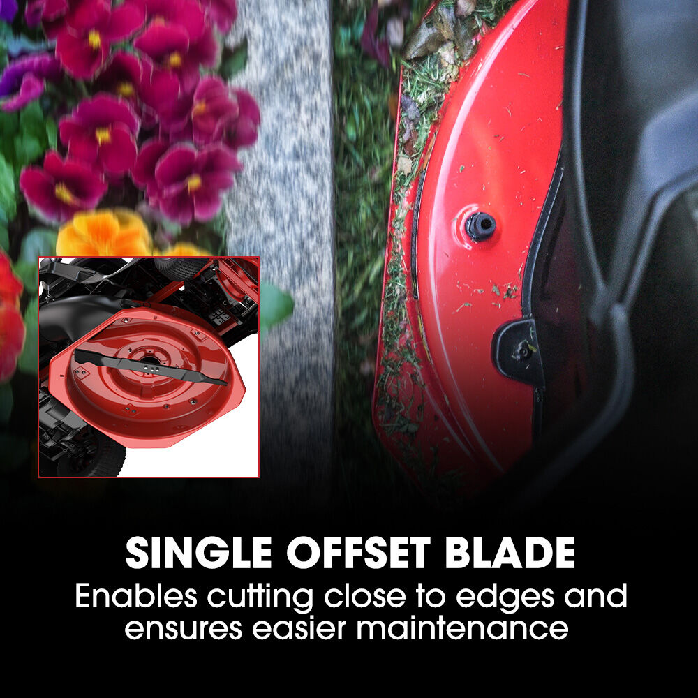 BAUMR-AG 24' Ride On Lawn Mower, Lithium Electric Start System, 6HP 224cc, 5 Cut Heights, Catcher and Mulch Kit