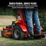 BAUMR-AG 32' Stand-On Zero-Turn Mower, Electric Start, 23hp, 764cc, Hydrostatic Drive, 10 Cut Heights - Side View