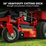 BAUMR-AG 36' Stand-On Zero-Turn Mower, Electric Start, 23hp, 764cc, Hydrostatic Drive, 10 Cut Heights - 45-Degree Angle