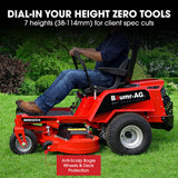 BAUMR-AG 50' Zero-Turn Ride On Mower, Electric Start, 23hp, 764cc, Hydrostatic Drive, 7 Cut Heights