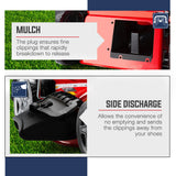 BAUMR-AG Petrol Lawn Mower 220cc 18' 4 Stroke Self Propelled - 780SX - 45-Degree Angle