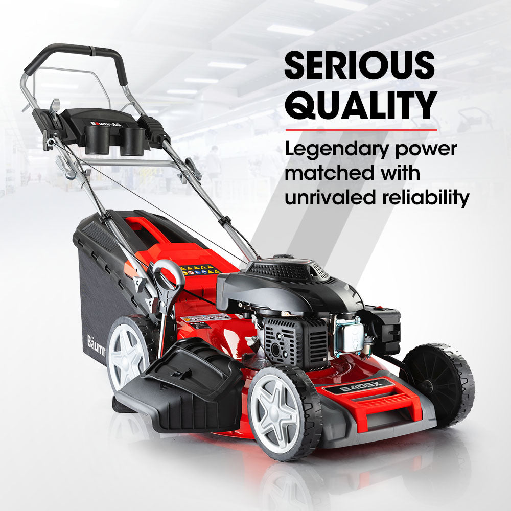 BAUMR-AG Petrol Lawn Mower 220cc 20' 4 Stroke Self Propelled - 840SX