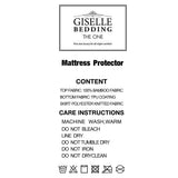 Giselle Bedding Mattress Protector Queen - Rear View