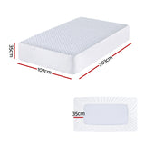Giselle Cooling Mattress Protector Waterproof Deep Pocket Fitted Cover King Single - Side View