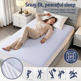 Giselle Cooling Mattress Protector Waterproof Deep Pocket Fitted Cover King Single - Close-Up Angle