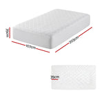 Giselle Waterproof Mattress Protector 100% Cotton Quilted Fitted Cover King Single