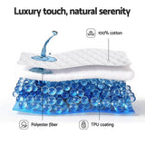 Giselle Waterproof Mattress Protector 100% Cotton Quilted Fitted Cover King Single - 45-Degree Angle