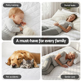 Giselle Waterproof Mattress Protector 100% Cotton Quilted Fitted Cover King Single - Extra Image