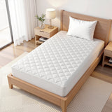 Giselle Waterproof Mattress Protector 100% Cotton Quilted Fitted Cover King Single - Extra Image