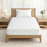 Giselle Waterproof Mattress Protector 100% Cotton Quilted Fitted Cover King Single - Extra Image