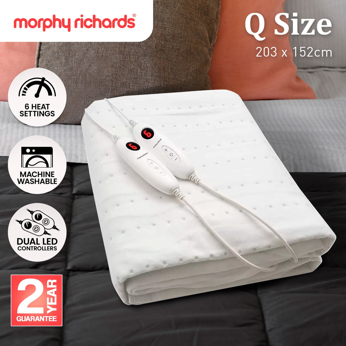 Morphy Richards Electric Heated Blanket - Queen