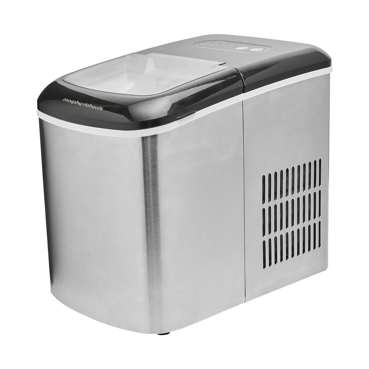 Morphy Richards Ice Maker Stainless Steel 15kg Small Large And Cube 2.1L Tank