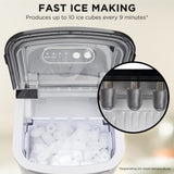 Morphy Richards Ice Maker Stainless Steel 15kg Small Large And Cube 2.1L Tank