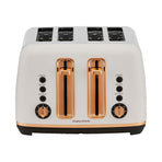 Morphy Richards Ascend Rose Gold 4-Slice Toaster - Matte White