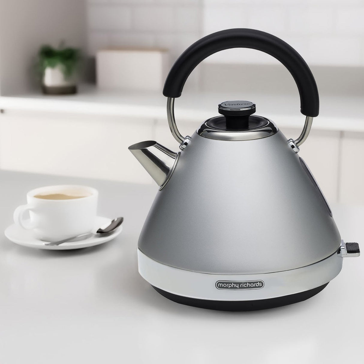 Morphy Richards 1.5L Venture Collection MRVK15SG Pyramid Kettle in Steel Grey