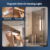 Artiss 4-Pack 25cm Motion Sensor Under Cabinet Lights, LED Closet Light with 5 Colors Dimmable - Rear View