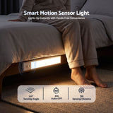 Artiss 4-Pack 25cm Motion Sensor Under Cabinet Lights, LED Closet Light with 5 Colors Dimmable - Close-Up Angle