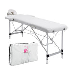 55cm Aluminium Portable Massage Table - WHITE
